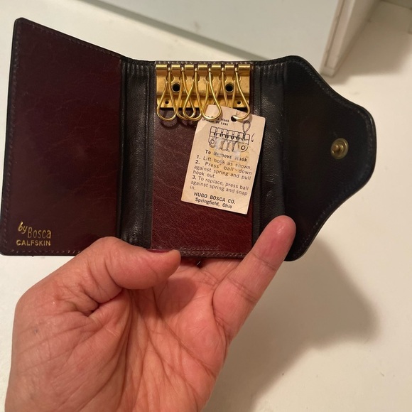 Bosca beautiful new keyholder with packets. seude with brown leather - Picture 6 of 10